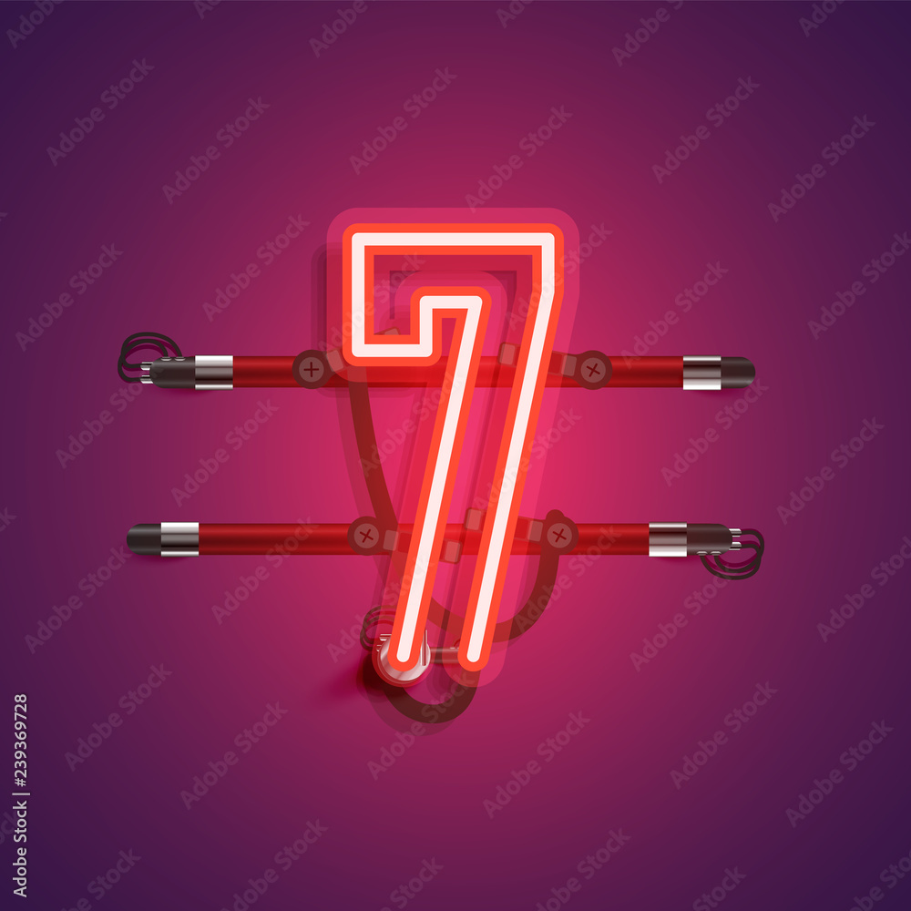 Realistic neon character with wires and console, vector illustration Realistic neon character with wires and console, vector illustration