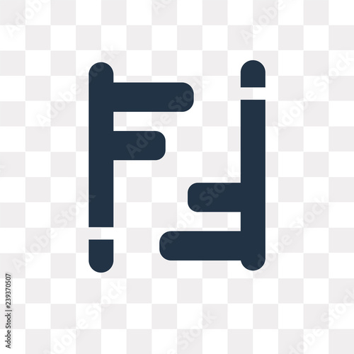 Tonfa vector icon isolated on transparent background, Tonfa  transparency concept can be used web and mobile