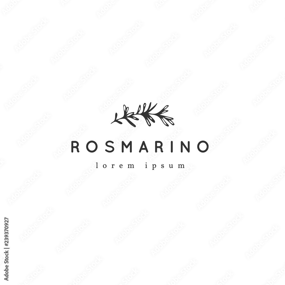 Vector hand drawn object. Food logo template, greens. Vector hand drawn object. Food logo template, greens.
