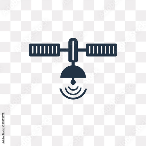 Satellite vector icon isolated on transparent background, Satellite  transparency concept can be used web and mobile