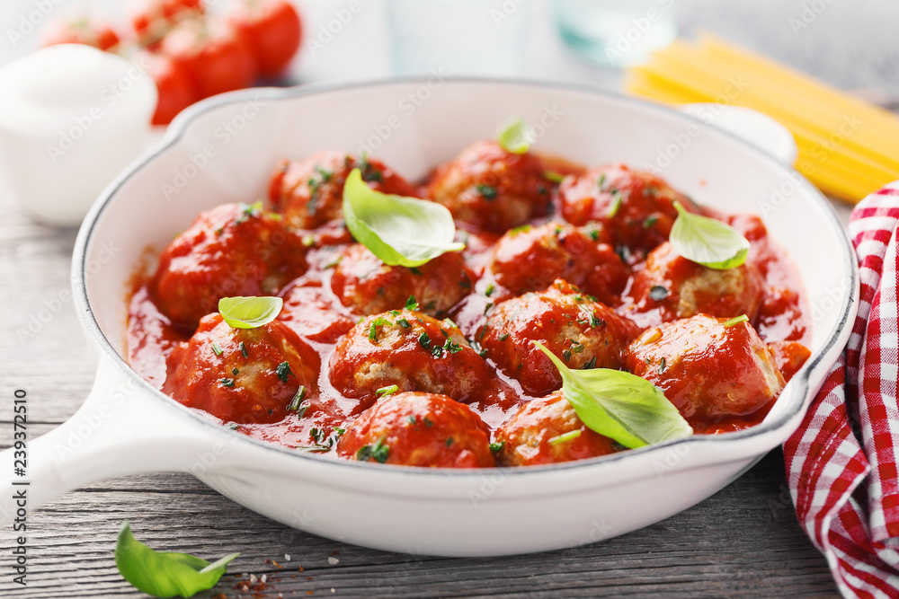 Homemade meatballs with tomato sauce Homemade meatballs with tomato sauce