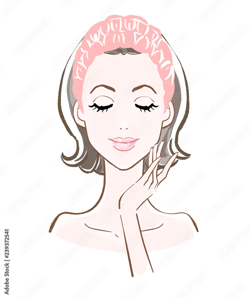 20代スキンケアイメージ　左手で目を閉じて