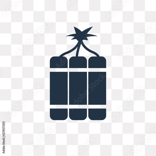 Bomb vector icon isolated on transparent background, Bomb transparency concept can be used web and mobile