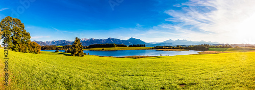 Panorama from lake - Bavaria - Germany