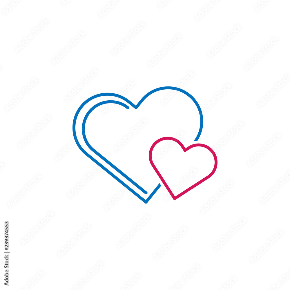 Valentine's day, hearts icon. Can be used for web, logo, mobile app, UI, UX