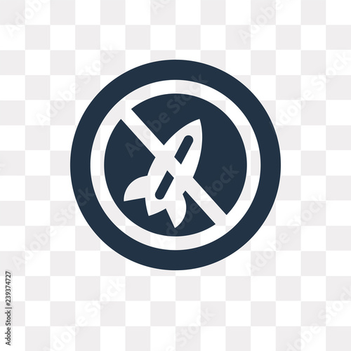 Pacifism vector icon isolated on transparent background, Pacifism  transparency concept can be used web and mobile