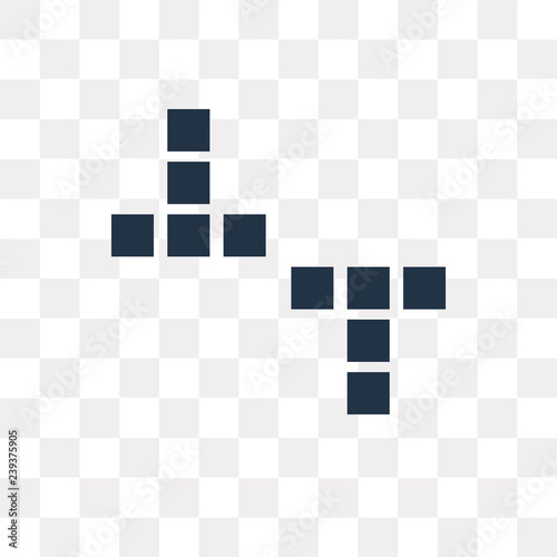 Tetris vector icon isolated on transparent background, Tetris  transparency concept can be used web and mobile photo