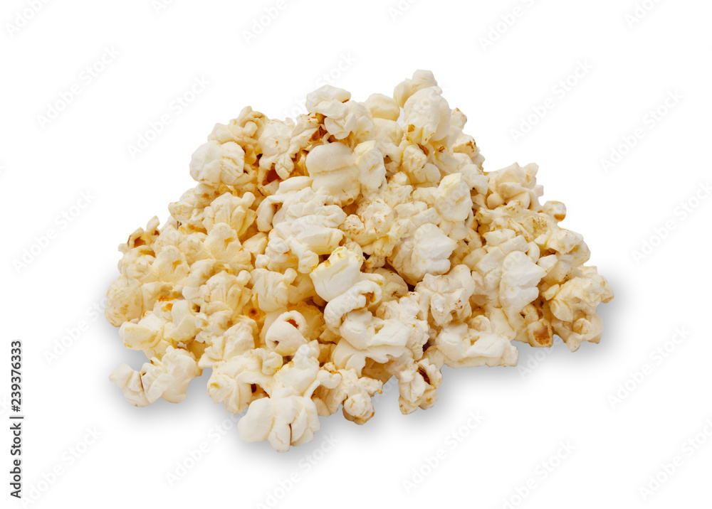 Isolated image of a pile of popcorn
