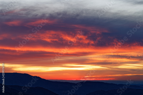 coucher de soleil sur les Vosges © Olympixel