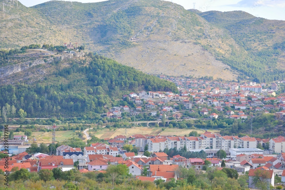 View of part of Trebinje town in Bosnia