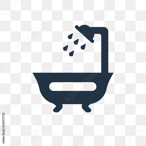 Shower vector icon isolated on transparent background, Shower transparency concept can be used web and mobile