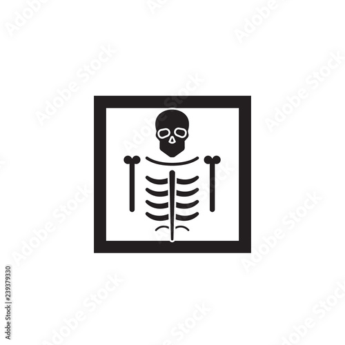 X-ray black vector concept icon. X-ray flat illustration, sign, symbol