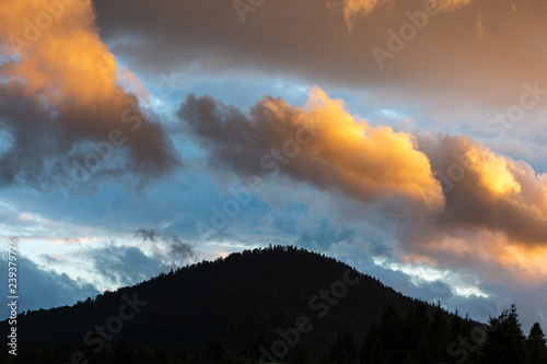 After a strong summer storm there is nothing more beautiful than a colourful sunset in the mountains of Romania.