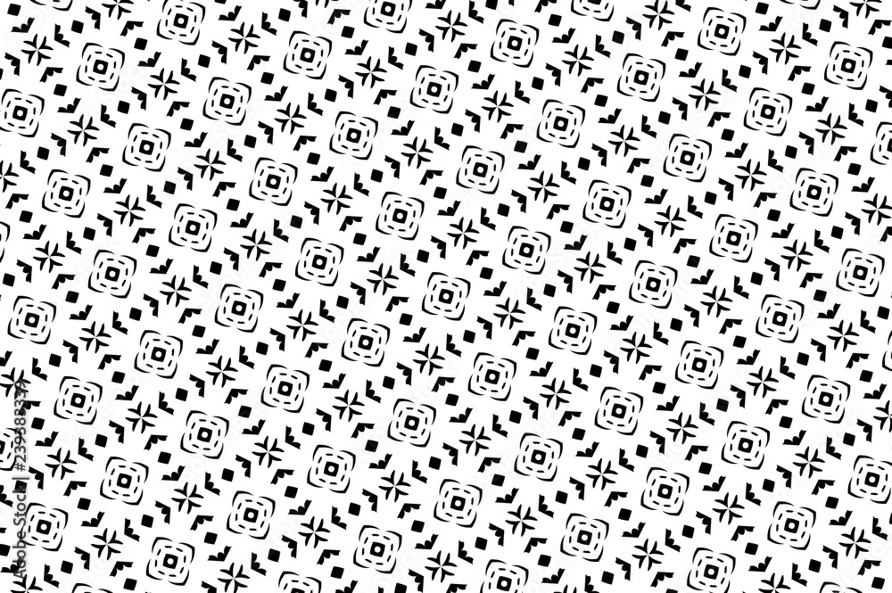 Black and white ornament. Black and white ornament.