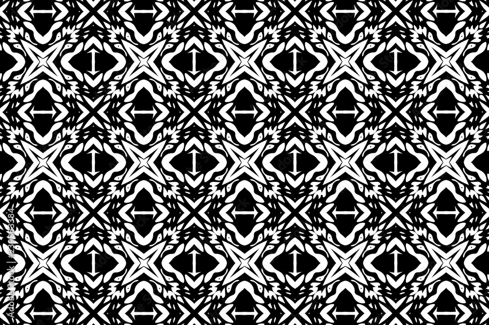 Black and white ornament. Black and white ornament.