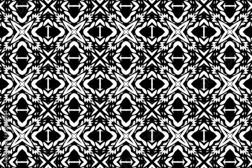 Black and white ornament.