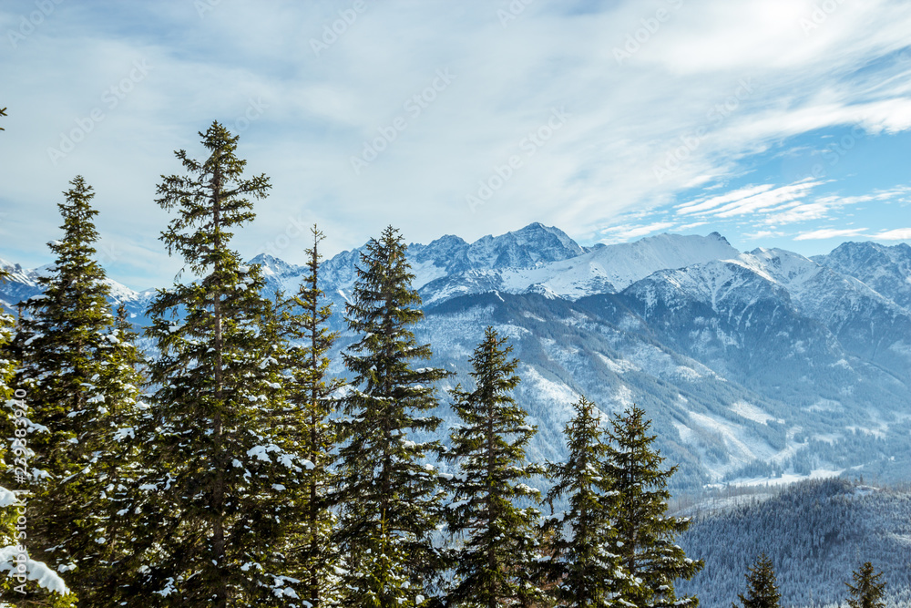 Beautiful panorama of the snow covered mountain range Beautiful panorama of the snow covered mountain range