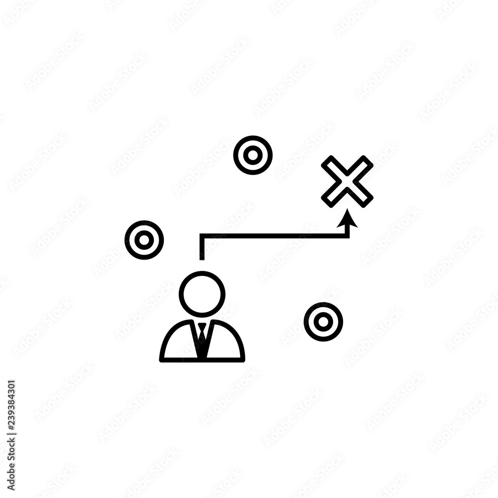 Career, path, strategy, businessman icon on white background. Can be used for web, logo, mobile app, UI, UX Career, path, strategy, businessman icon on white background. Can be used for web, logo, mobile app, UI, UX