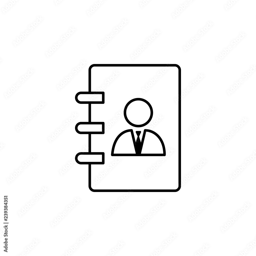 contact, list, businessman icon on white background. Can be used for web, logo, mobile app, UI, UX contact, list, businessman icon on white background. Can be used for web, logo, mobile app, UI, UX