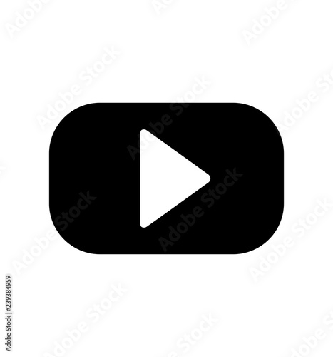 Play video vector illustration icon isolated on white 