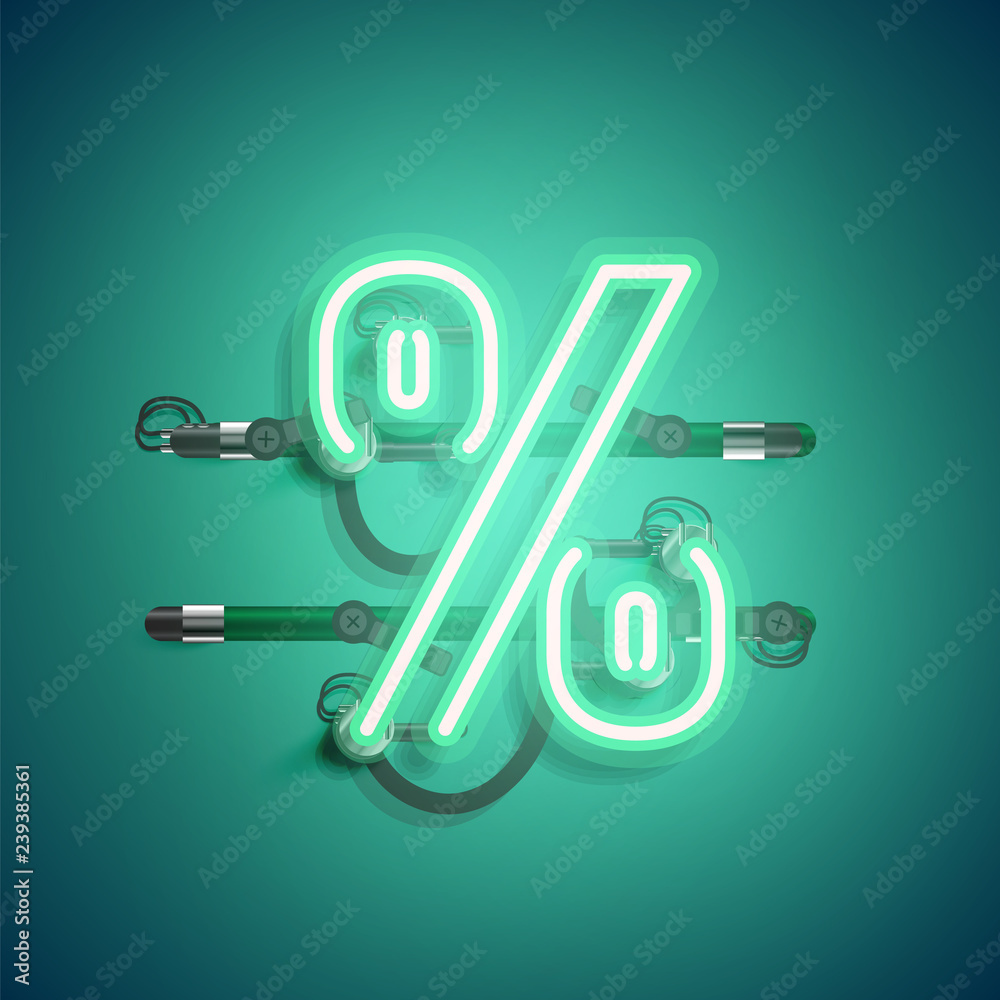 Realistic neon character with wires and console, vector illustration Realistic neon character with wires and console, vector illustration