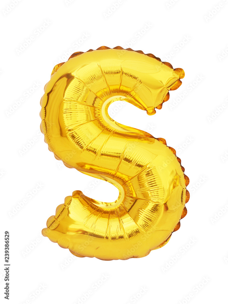 letter S balloon font isolated on white letter S balloon font isolated on white