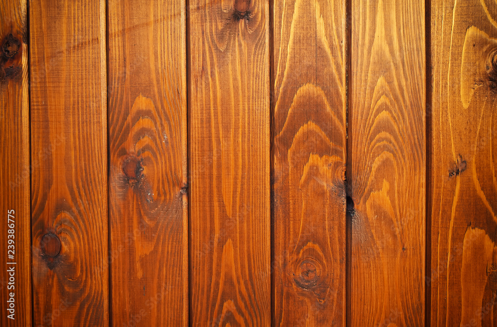 Fototapeta premium Wood wall background or texture. Natural pattern. Red oak
