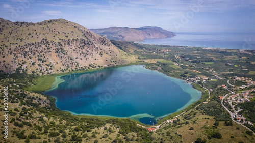 Lake Kournas Aerial Shot