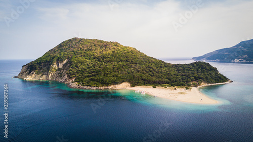 Aerial view of the Turtle Island in Zakynthos, Greece