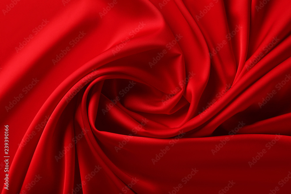 Background of red satin fabric