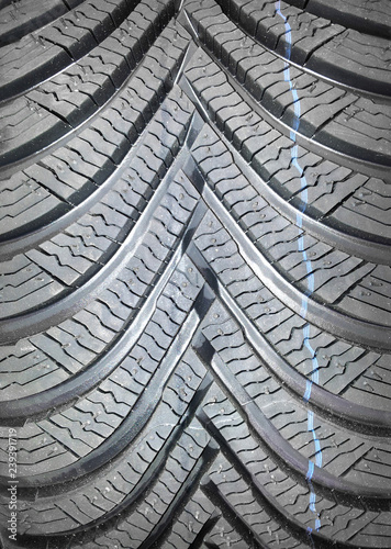 Winter tire for the car, close-up © smuki