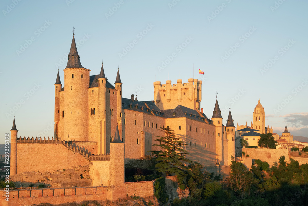 The famous Alcazar (Castle) of Segovia Spain, Europe