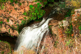 Honey waterfalls and caucasus mountains of North Caucas