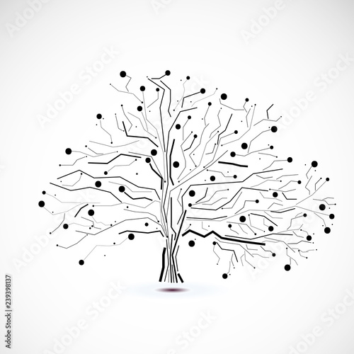 Abstract futuristic tree