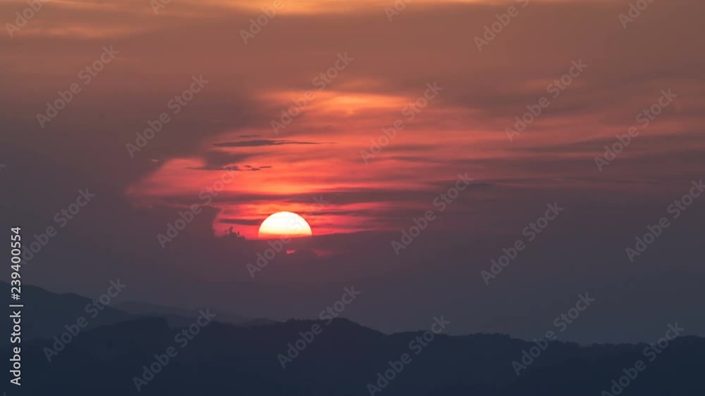 Beautiful sunset in the Carpathians - Long Shot Beautiful sunset in the Carpathians - Long Shot