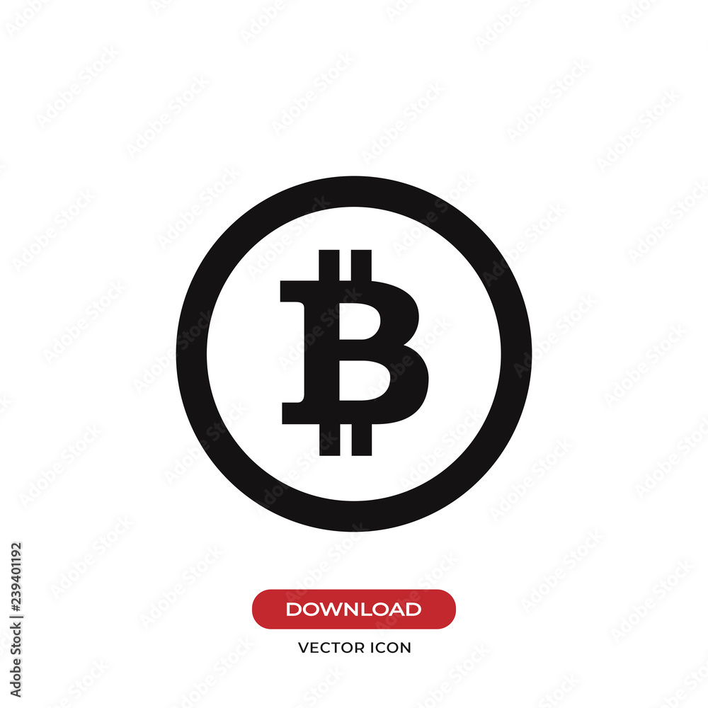 Bitcoin icon vector Bitcoin icon vector