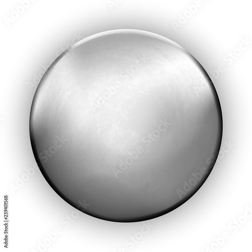 Metallic Rough Blank Button Textured Silver