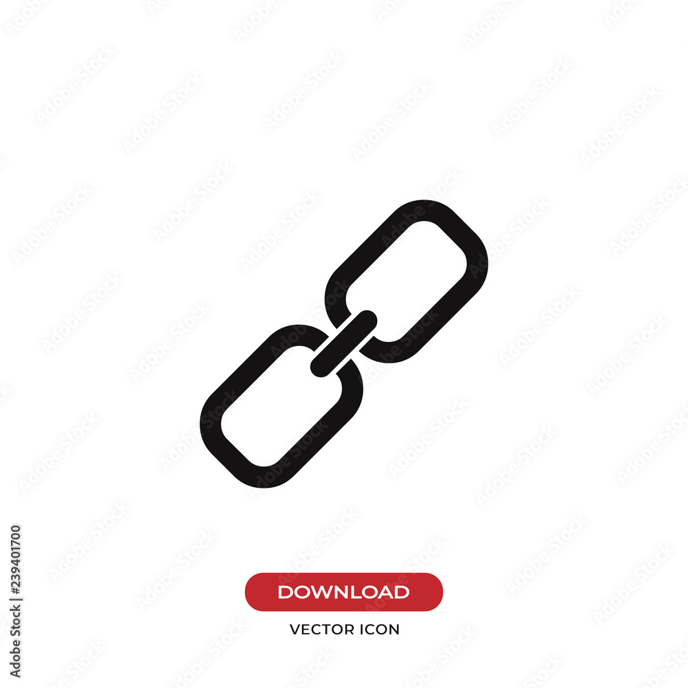 Chain link icon vector