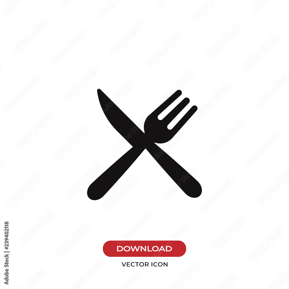 Fork and knife icon vector. Restaurant symbol. Fork and knife icon vector. Restaurant symbol.