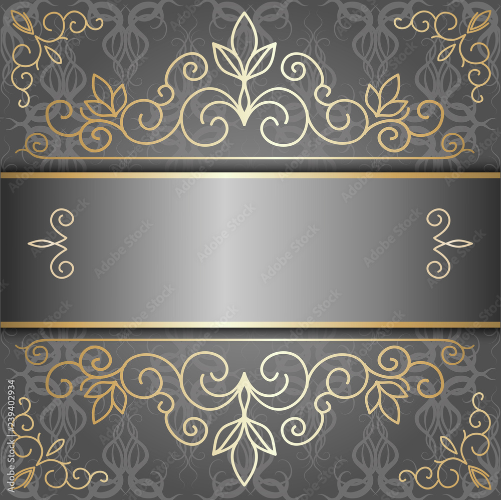 luxury background with golden patterns