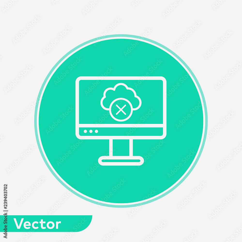 Cloud computing vector icon sign symbol Cloud computing vector icon sign symbol