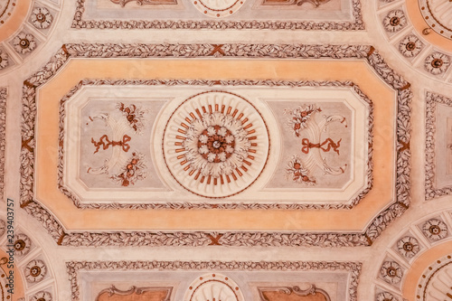 Decorated roof top interior of building in Venice