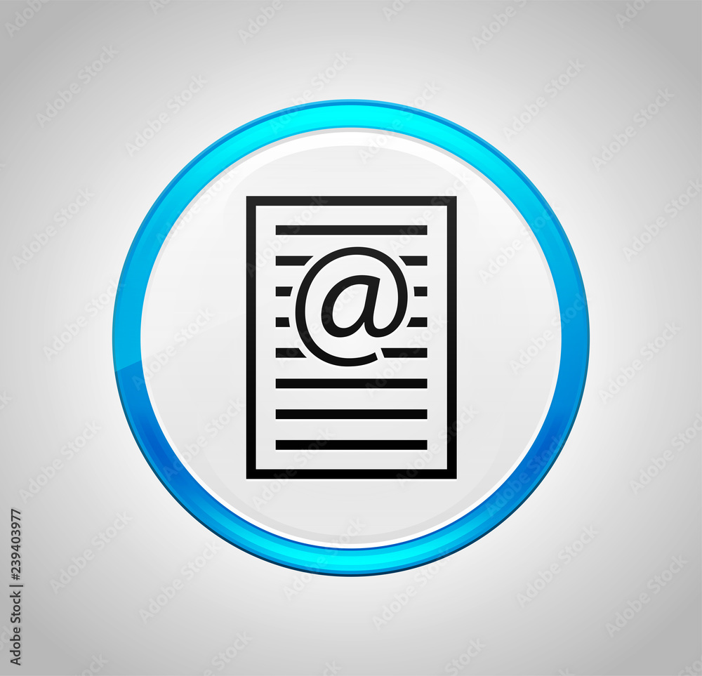 Email address page icon round blue push button Email address page icon round blue push button