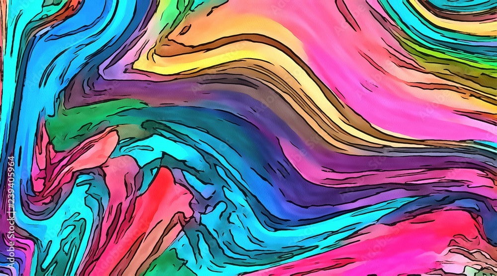 Abstract texture background. Marble creative art. Digital painting colorful artwork.