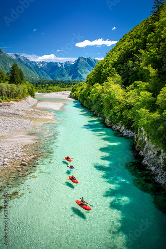 River Soča in Slovenia, Europe photo