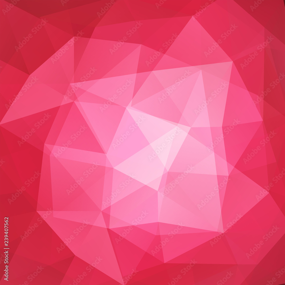 Polygonal pink vector background. Can be used in cover design, book design, website background. Vector illustration