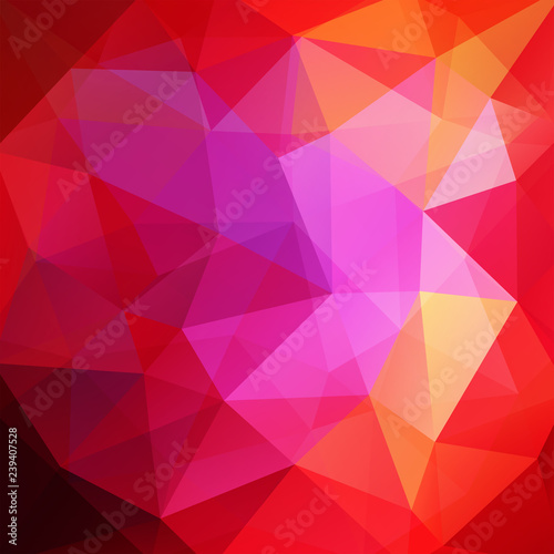 Background made of red  pink triangles. Square composition with geometric shapes. Eps 10