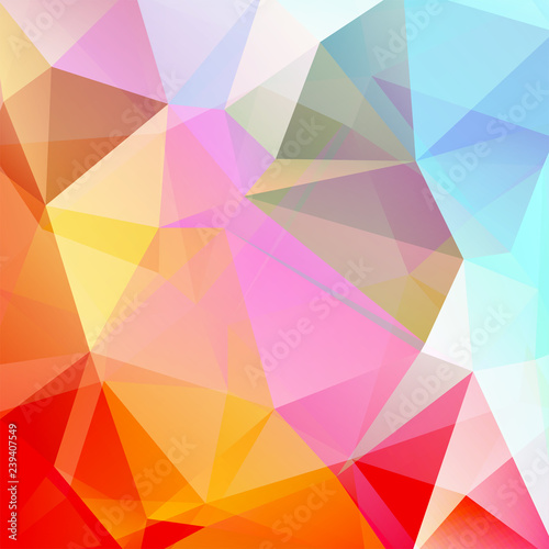 Abstract polygonal vector background. Colorful geometric vector illustration. Creative design template. Blue  yellow  pink  red colors.