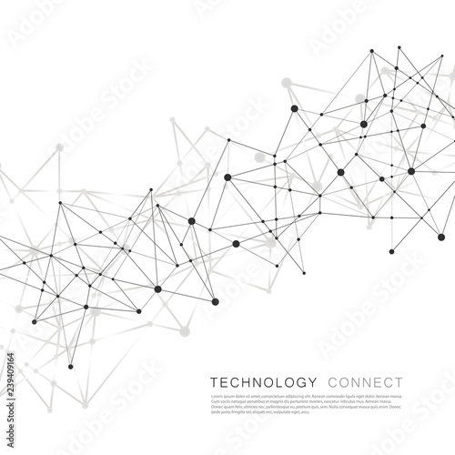 Vector abstract connect line on science background
