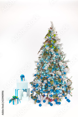 Decorated Christmas tree. N...